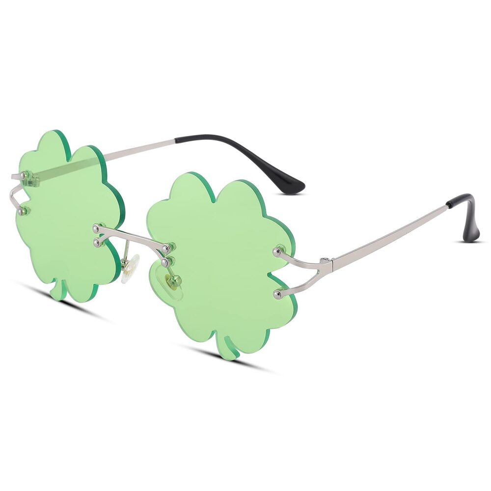 1995 St. Patrick’s Day Irish Shamrock Sunglasses Green Four Leaf Clover